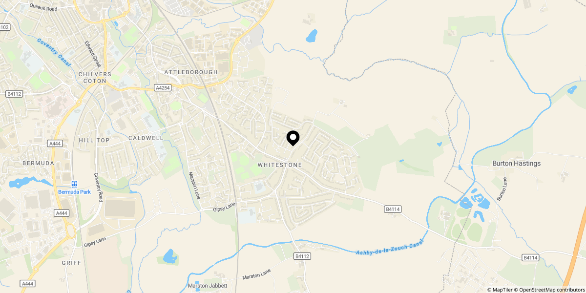 Approximate location of Golf Drive, Nuneaton, CV11 6LY